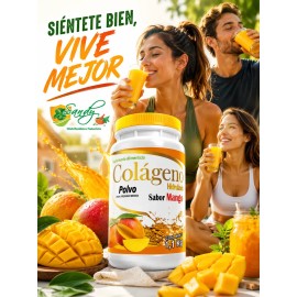 Colágeno Hidrolizado Sandy 1.1 Kg Polvo Sabor Mango
