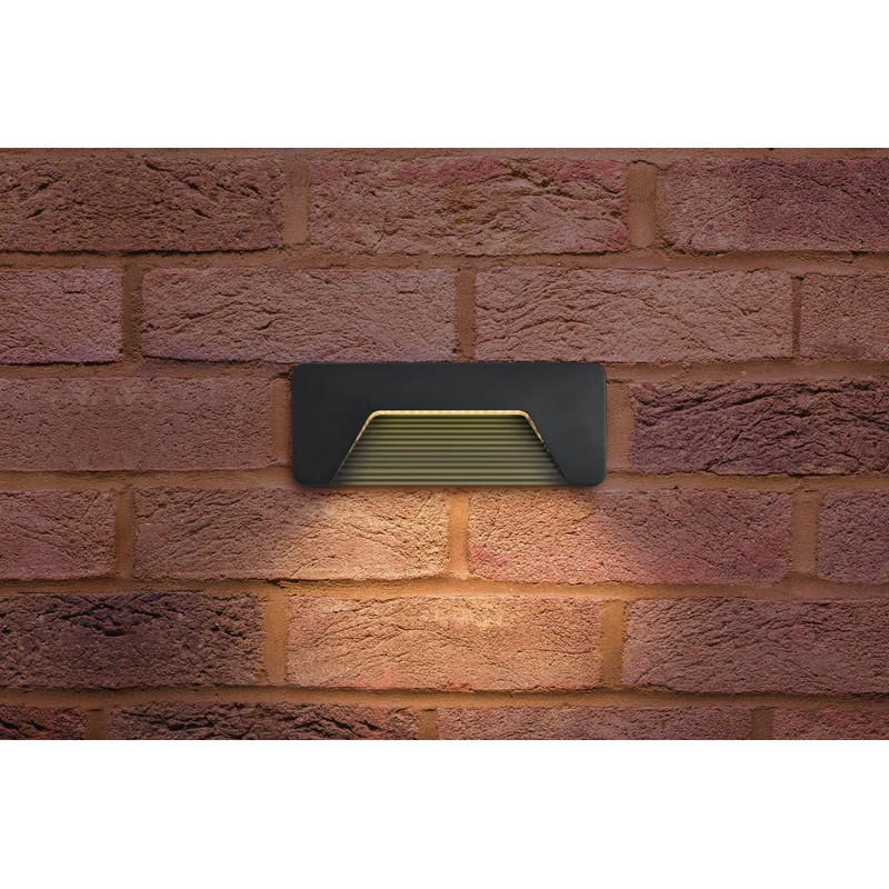 PathLux Surface Brick Light IP65 3w 150lm 3000K Dark Grey