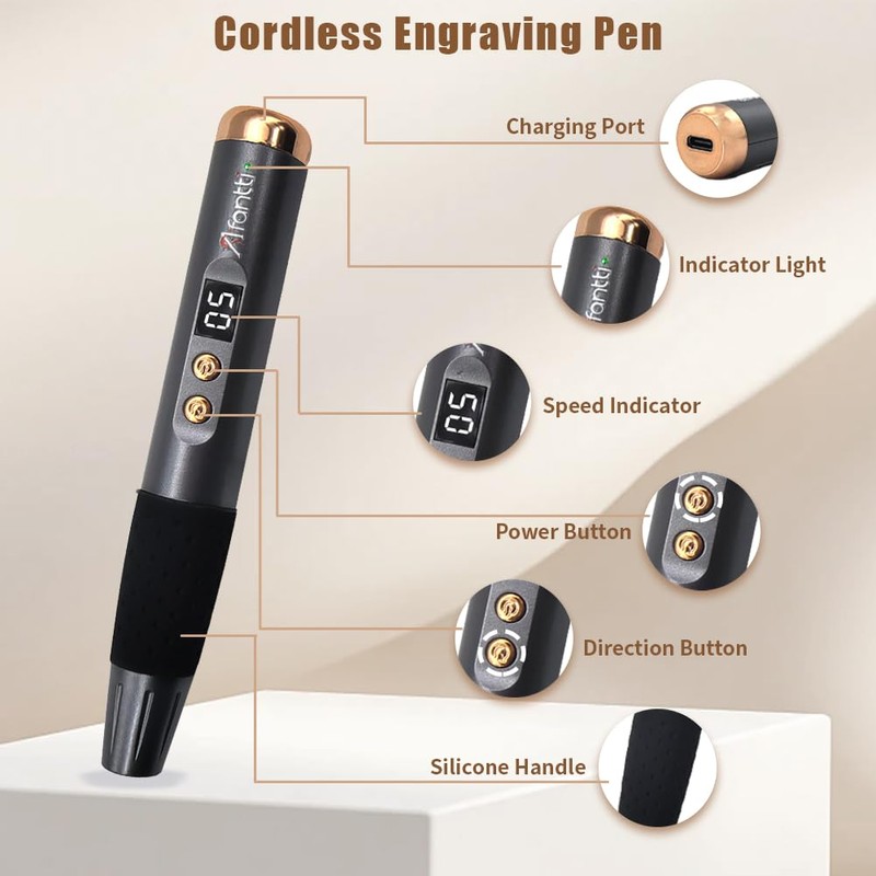 Afantti Cordless Engraving Pen Etching Tool Engraver Etcher Kit |