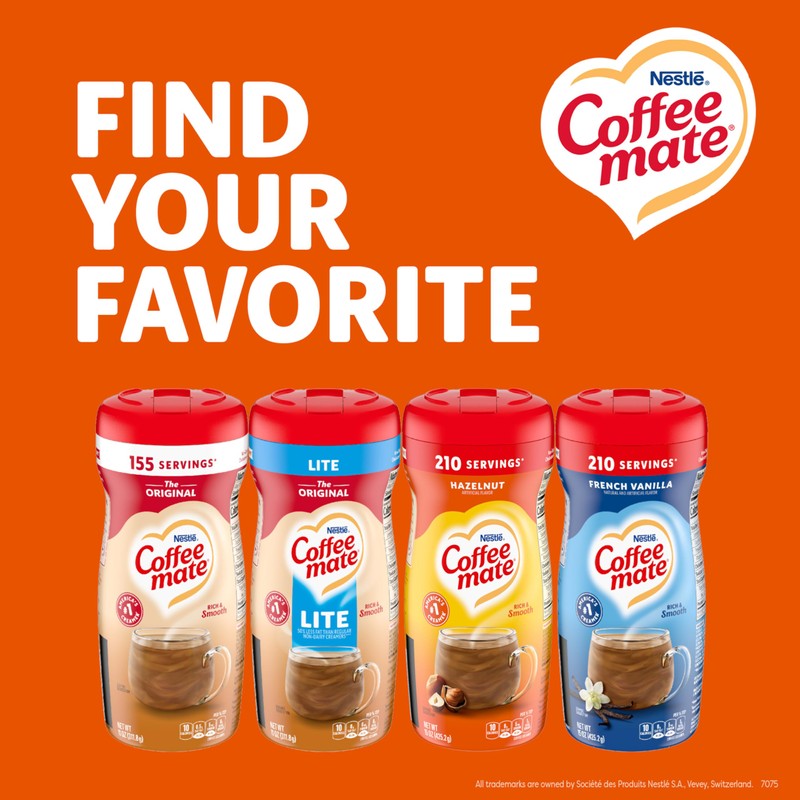 Nestle Coffee mate Coffee Creamer, Hazelnut, Non Dairy Powder Creamer,