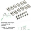 EPMAN Stainless Steel Single Line Clamps 3/16" Pack of 12