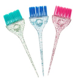 Healeved 3Pcs Hair Dyeing Brush Professional Hair Highlighting Brushes for Men and Women Durable Material for Smooth Application Easy to Clean Hairdressing Accessory