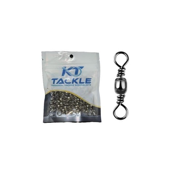 KT Tackle Fishing Swivels 5 sizes 4/0, 3/0, 2/0, 1/0,