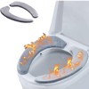 NGETC Thick Warm Cushioned Toilet Seat Cover | Stick-On Washable