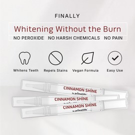 Primal Life Organics Real White Teeth Whitening Pens, All-Natural, Peroxide-Free, Sensitivity-Free, 3 Pack (Cinnamon)