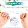 3 Pack 8 Inch Ruler Set Plastic Straight Ruler Transparent