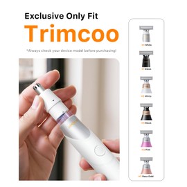 Trimcoo Trimcoo Genuine Magnetic Replacement Nose Hair Blades - Only Fit for H1 & H3 Body Hair Trimmer, Electric Nose & Ear Hair Trimmer, Easy Snap-On & Rinseable, Durable Stainless Steel, 1 Pack (White)