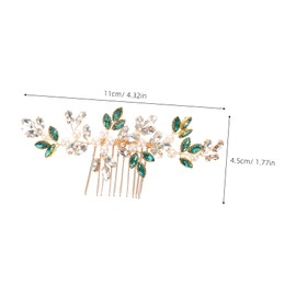 Outanaya Rhinestone Wedding Hair Comb Bridal Accessory with Rhinestones for Elegant Hairstyles Lightweight Side Comb for Comfortable Wear at Weddings and Special Events