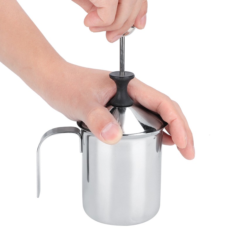 400ml Stainless Steel Double Mesh Milk Creamer Frother Coffee Foam