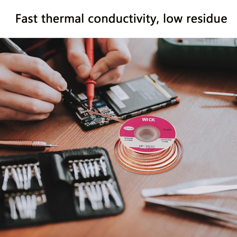 Solder Wick, Desoldering Wick with Flux No-Clean Electronic, Desoldering Braid