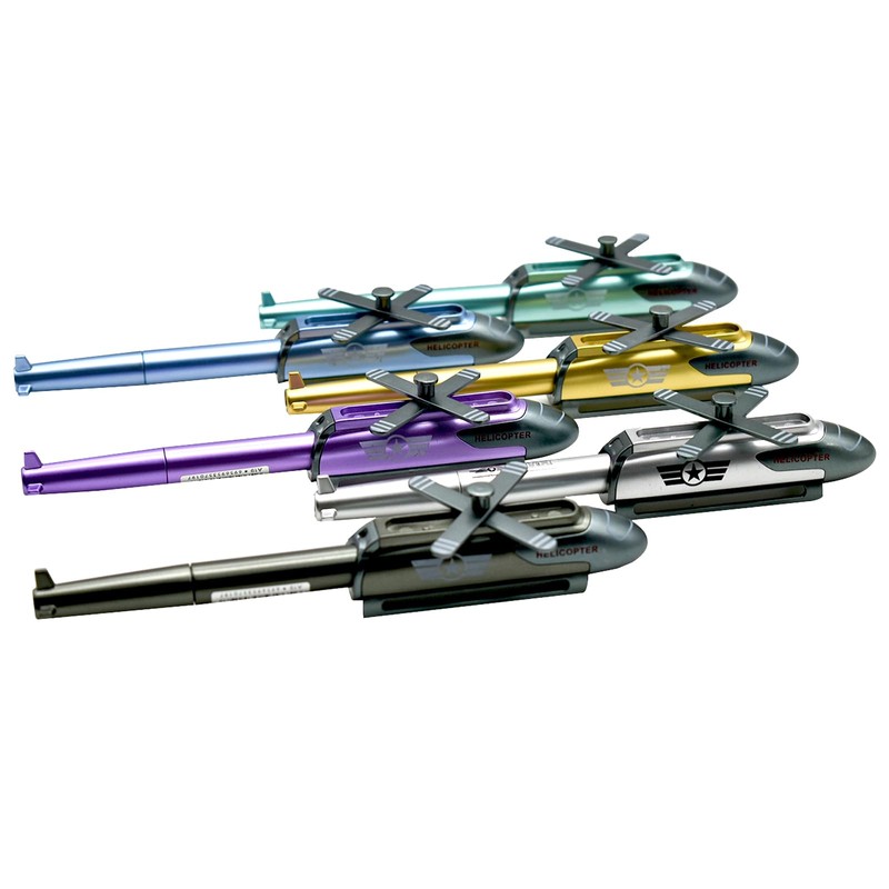Lopenle 6 PCS Novelty Airplane Pens – Helicopter Shape Gel