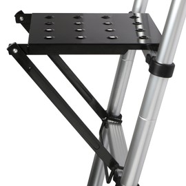 TooCust Ladder Platform Accessories - Anti-Slip Extension Ladder Work Platform System, Heavy Duty Work Tray for Tools, 400 lbs Capacity (Black)