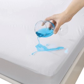 Waterproof Mattress Protector Full Size 54"x75"+16" Top Side Waterproof Fitted Sheet Comfort Soft Fresh Breathable,Noiseless Bed Cover - Stretch to 21" Deep Pocket PVC Free Oeko-TEXSTANDARD 100