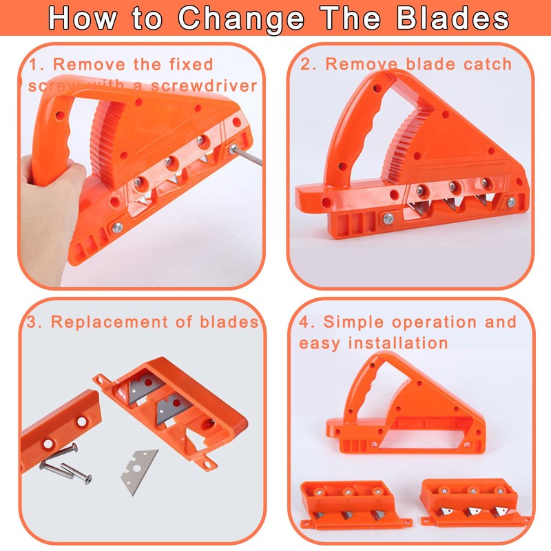 JHZXing Plaster Board Planer, 45° & 60° Edging Cutter, 10
