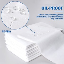 Disposable Bed Sheets Bed Cover for SPA Tattoo Massage Table Hotels 31" x 78" Non Woven Fabric White 20Pcs