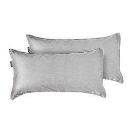 Cloudpillo Cushion Cover 40 x 80 cm, Pack of 2, Premium Cushion Cover with Zip, Breathable Cotton, Antibacterial, Ultra Soft, Durable Luxury, Pillow Case, Stone Grey