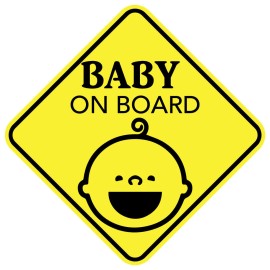 EZ CUT PRO BABY ON BOARD SMILE MAGNET CHILD CAR SIGN MADE IN USA Buy 2 Get 3rd FREE - 5"x5"
