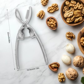 Nutcracker for All Nuts, Chestnut Cutter Upgrade Robust Tongs Nutcracker Opener Multipurpose Easy Cracking Nutcracker Peeler for Walnuts Pencan Chestnuts Open Clip (Silver)
