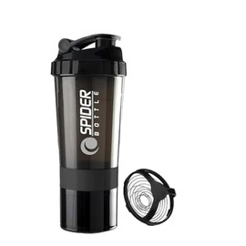 650ml Botella para proteina de coctelera,Botella coctelera con organizador de pastillas y almacenamiento para proteína en polvo,Botella de Agua para de Suplemento Fitness y Deportes.