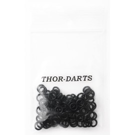 THOR-DARTS Darts 120 Rubber Rings Black in Bag Pack of 120