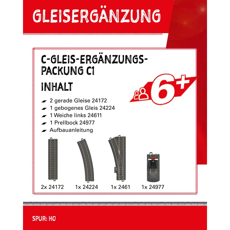 Märklin Start up 24900 C-Track Supplement Pack C1 Track H0
