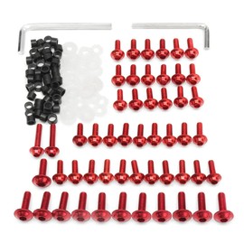 Alamor Motorcycle Fairing Screws Kit Fastener Clips Screw for Yamaha YZF R6 1999 2000 2001 2002 - Red