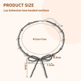 BelleVive Navajo Pearl Bow Necklace, Western Jewelry for Women, Cowgirl Necklaces with Turquoise Jewelry, Vintage Pearl Necklace, Chain Necklaces, Necklace Decoration, Chain Necklace