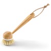 SUBEKYU Dish Brush with Handle, Natural Bamboo Dish Scrubber Brush,
