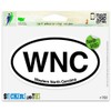 WNC Western North Carolina Oval Vinyl Car Bumper Window Sticker 3" x 2"