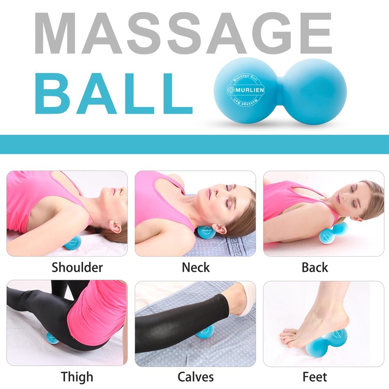 MURLIEN Peanut Massage Ball, Double Lacrosse Massage Ball, Mobility Ball