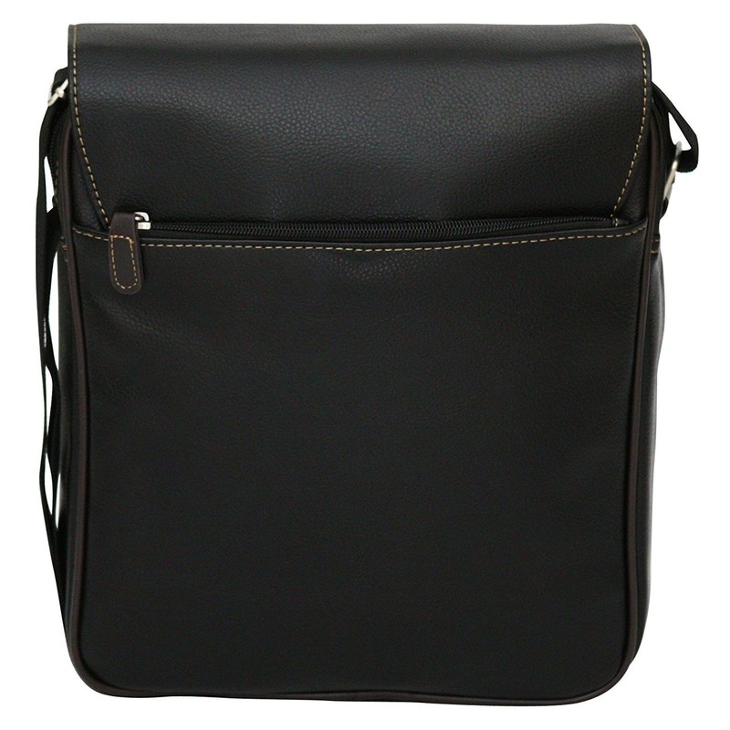 Tassia PU Leather Messenger Bag - Rear External Zipped Pocket