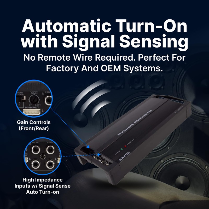 Power Acoustik RZ4-2000D 2000W Class D 4 Channel Amplifier ,