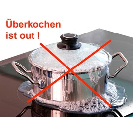 Kochblume - The original from the inventor Armin Harecker L 29 cm, turquoise, boil over protection for pot sizes from 14 to 24 cm diameter, with food storage lid