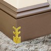 10PCS Solid Brass Skirting Board Corner Protectors, Skiffers Baseboard Corner
