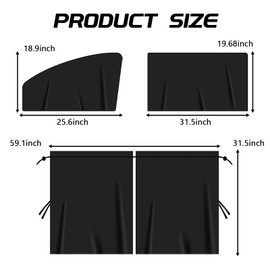 HHZL 5PCS Car Sun Shade Windshield for Light Blocking and Privacy, Window Screen Cover for Baby Car Accessories Interior for Sleeping Traveling Camping Helps Block UVA/UVB Rays Protection