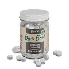 Frasco de Pasta Dental Sólida 75g Bam Boo! Lifestyle | Carbón Activado