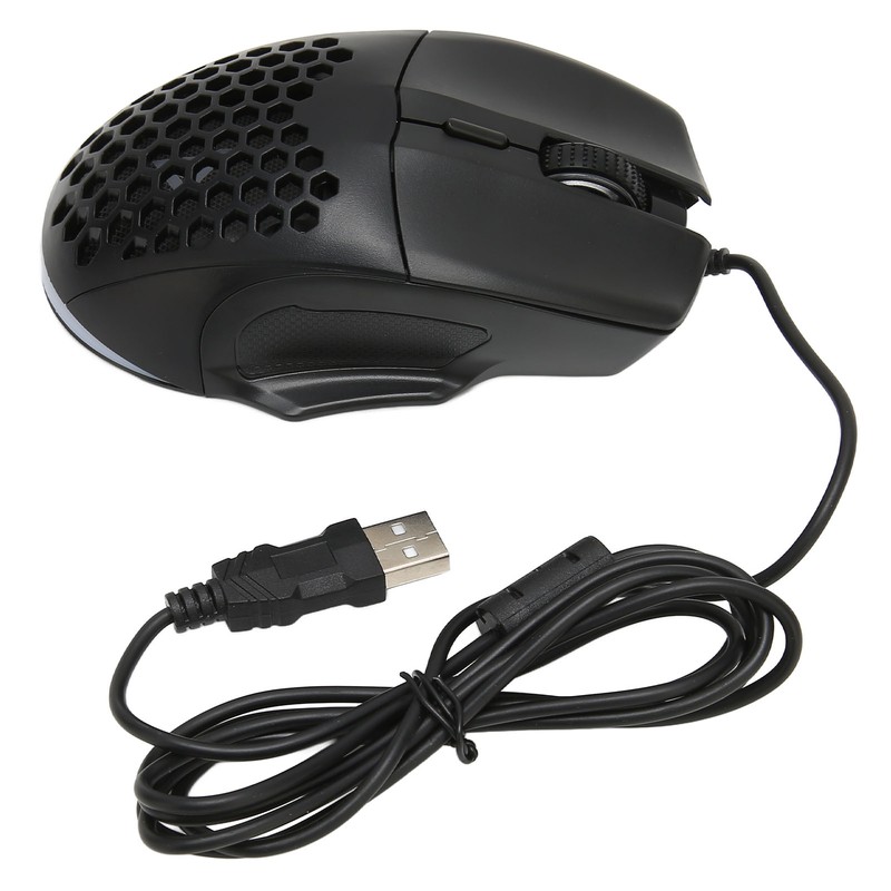 Honeycomb Mouse RGB Wired Gaming Mouse Lightweight Quick Answer RGB