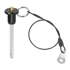 PATIKIL Quick Release Pin 3/16" x 1.57" Ball Lock Pin 304 Stainless Steel Quick Release Fastening Safety Locating Pin 25cm Lanyard Cable with Push Button (5 x 40mm)
