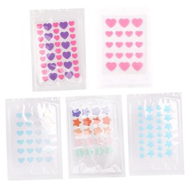 Baluue Facial Patches 5 Sheets Stickers Natural Mole Treatment Comfortable and Breathable for Daily Use Random Style