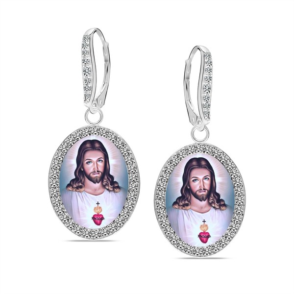 LeCalla 925 Sterling Silver Leverback Earrings for Women | Sacred