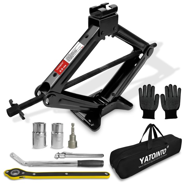 YATOINTO Car Scissor Jack Tire Changing Kit for 2.5 Ton/5512