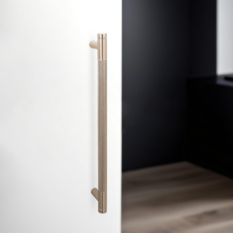 KOMOTIA 10 Pack Champagne Bronze Cabinet Pulls knurled 7-1/2 Inch