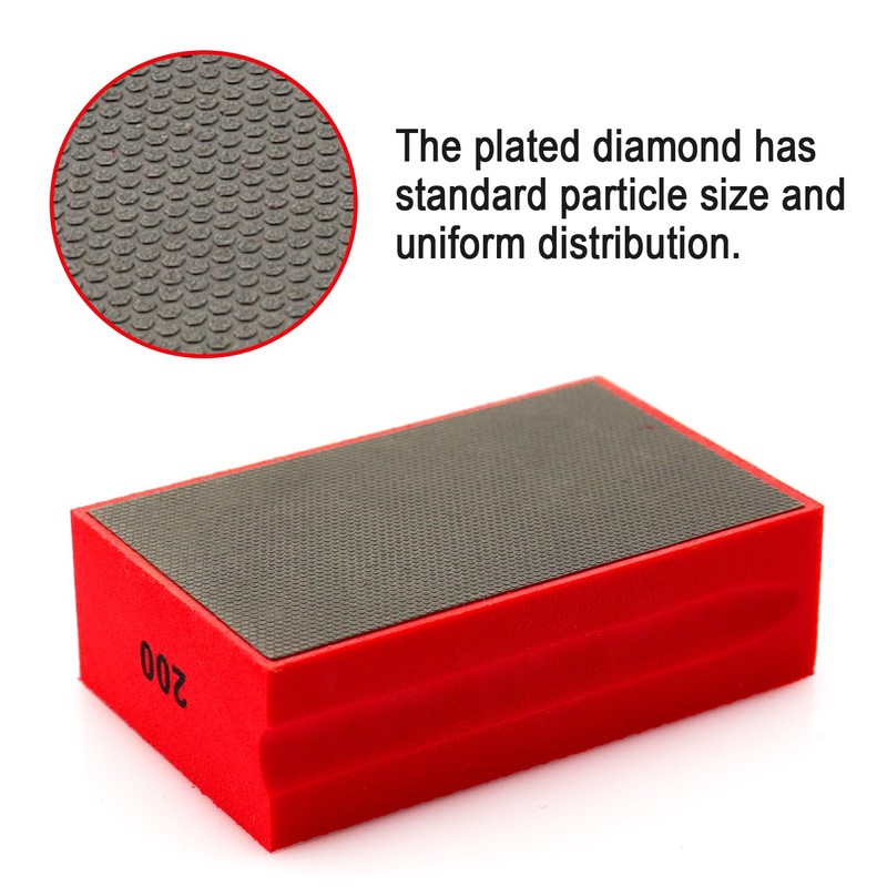 HOMESOM Diamond Hand Polishing Pads For Granite Stone Concrete Marble
