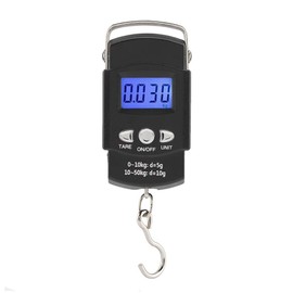 Digital Scale,Luggage Scale 50kg/110lb Portable Electronic LCD Digital Travel Postal Fishing Hook Weight Scale with Tape Measure Hook and Backlit LCD Display