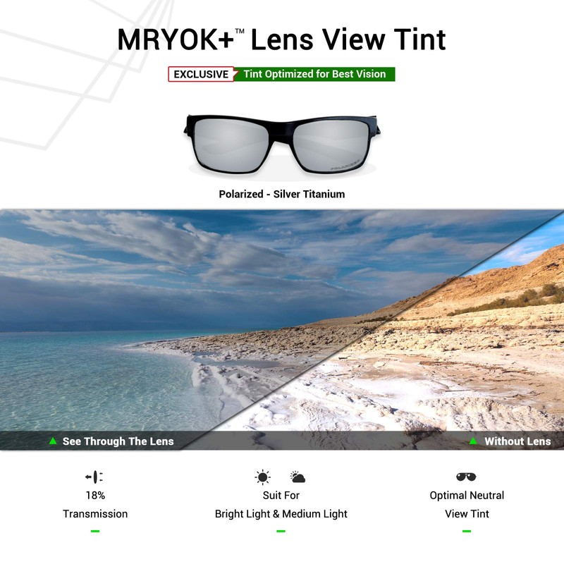 Mryok+ Polarized Replacement Lenses for Oakley Quarter Jacket OO9200-61mm -
