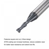sourcing map Square Nose End Mill, 2mm Tip Dia Solid