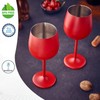 1 PCS 18oz Stainless Steel Matte Wine Glasses Red
