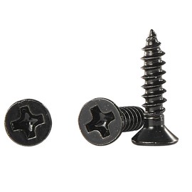 #10 * 1/2" Wood Screws, Flat Head Phillips Black Stainless Steel, 100Pcs Corrosion Resistant for Wood, Drywall Applications, and Outdoor Use