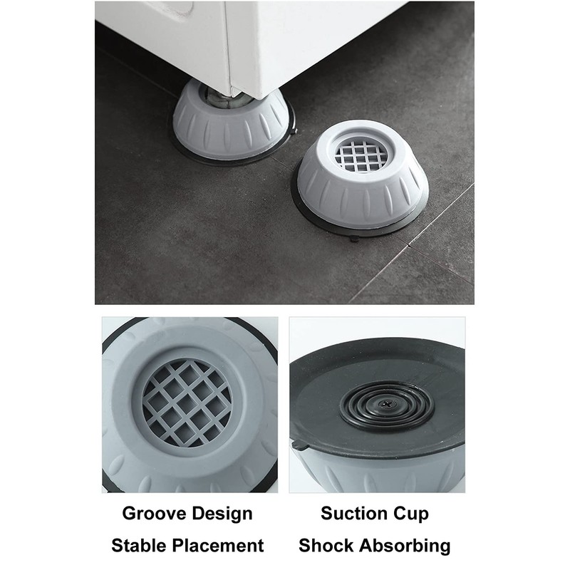 SUJAYU Anti Vibration Pads, 4 Pcs Washing Machine Antivibration Pads