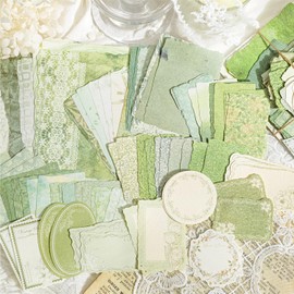 Alideco 400pcs Scrapbook Paper Vintage basic and versatile Scrapbooking Paper for Journaling Supplies, Decorative Craft Paper for Junk Journals (zhijianyouju)